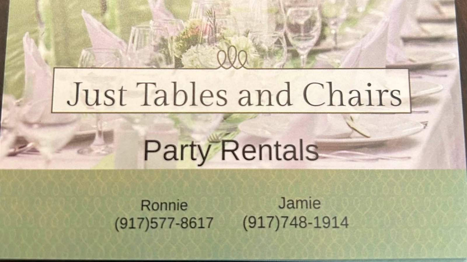 Just Tables and Chairs